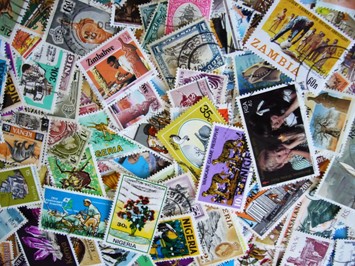 This photo of a display of African stamps was taken by Graham Soult of Gateshead, UK.